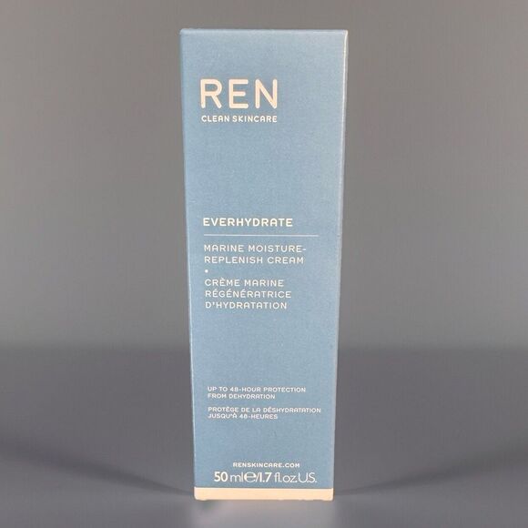 REN Skincare Everhydrate Marine Moisture-Replenish Cream Vegan 50ml/1.7oz NEW - Picture 1 of 7